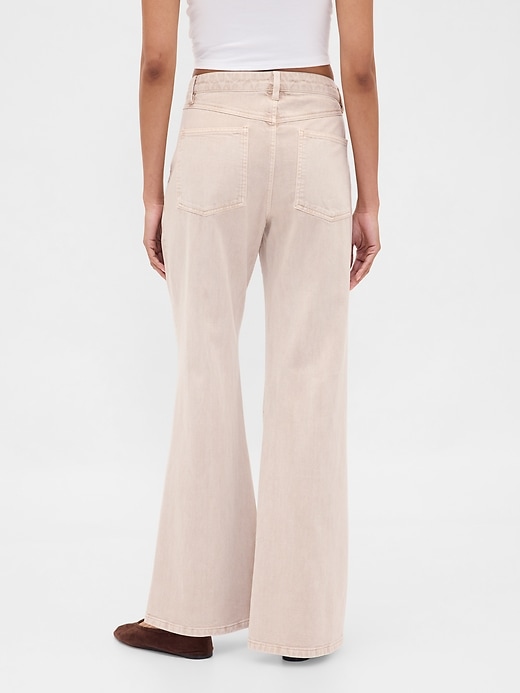 Image number 4 showing, Low Rise Relaxed Flare Khakis