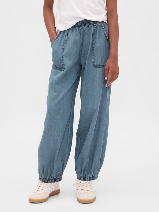 Image number 3 showing, Kids High Rise Denim Baggy Joggers