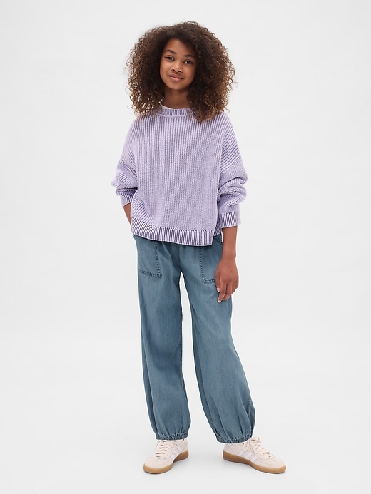 Image number 1 showing, Kids High Rise Denim Baggy Joggers