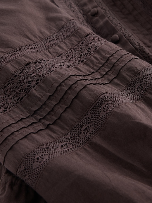 Image number 4 showing, Lace-Trim Voile Top