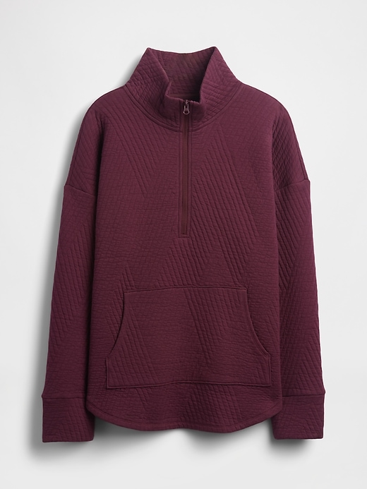 Image number 4 showing, GapFit Quilted Jacquard Half-Zip Pullover