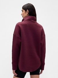 Image number 2 showing, GapFit Quilted Jacquard Half-Zip Pullover