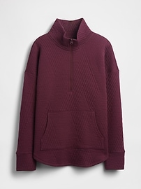 Image number 4 showing, GapFit Quilted Jacquard Half-Zip Pullover