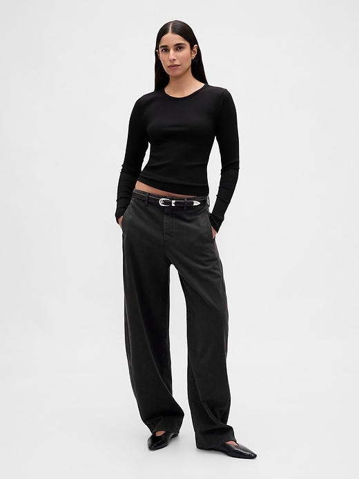 Image number 2 showing, Modern Compact Rib Crop T-Shirt