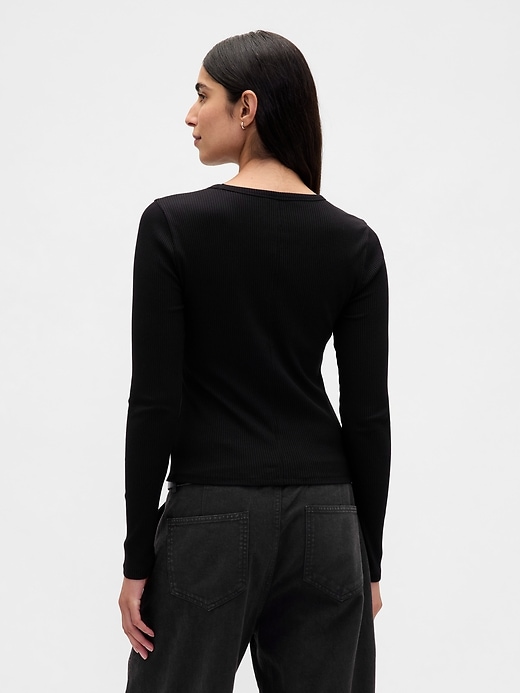 Image number 3 showing, Modern Compact Rib Crop T-Shirt