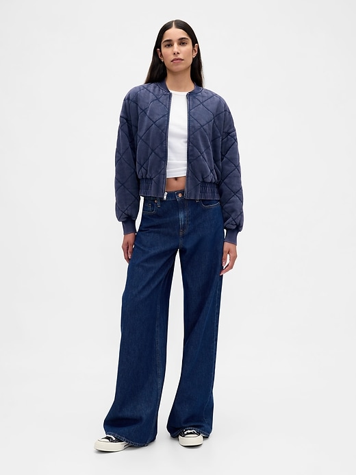 Image number 2 showing, VintageSoft Quilted Bomber Jacket