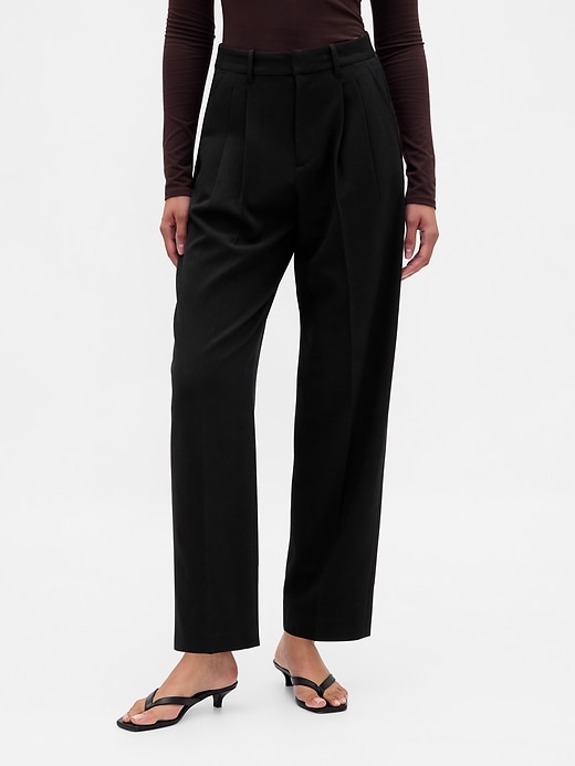 Image number 2 showing, 365 High Rise Brushed Twill Taper Ankle Trousers