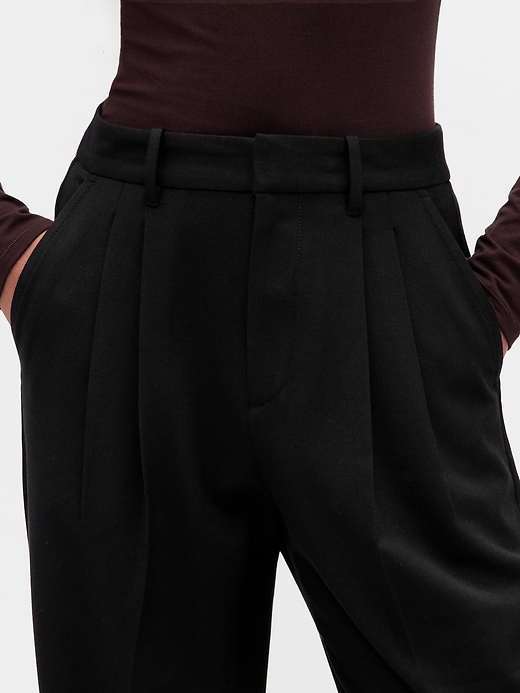 Image number 8 showing, 365 High Rise Brushed Twill Taper Ankle Trousers