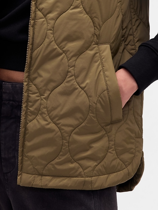 Image number 4 showing, Recycled Lightweight Quilted Puffer Vest