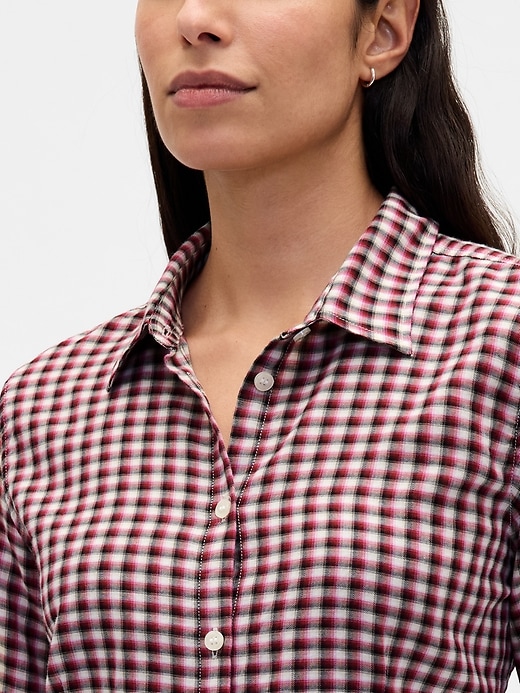 Image number 4 showing, Flannel Fitted Plaid Shirt