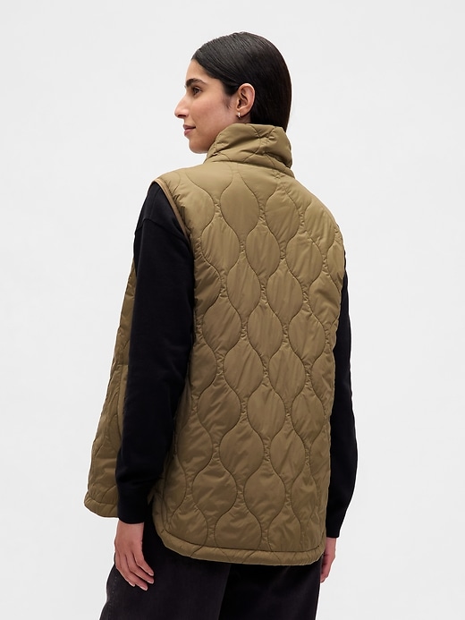 Image number 3 showing, Recycled Lightweight Quilted Puffer Vest