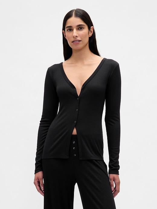 Image number 1 showing, Mini Rib PJ Cardigan