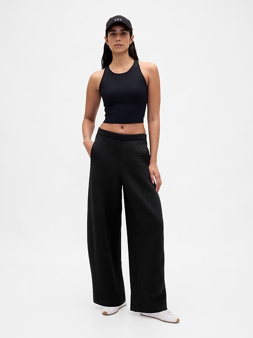Image number 1 showing, GapFit Quilted Jacquard Barrel Pants