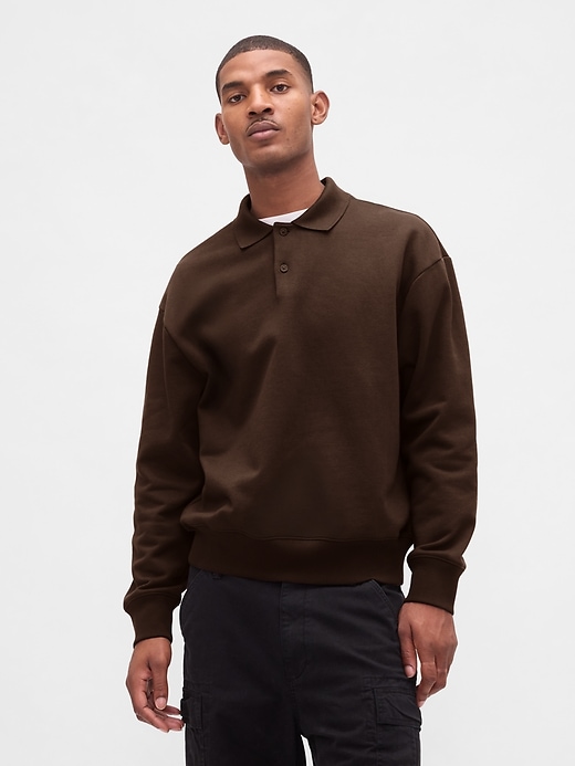 Image number 1 showing, Heavyweight Oversized Polo Sweatshirt