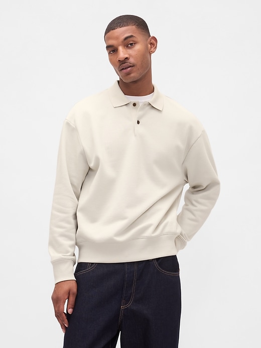 Image number 1 showing, Heavyweight Oversized Polo Sweatshirt