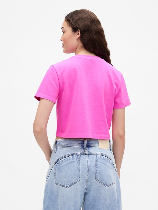 Image number 3 showing, Gap × BÉIS Organic Cotton VintageSoft Crop Graphic T-Shirt