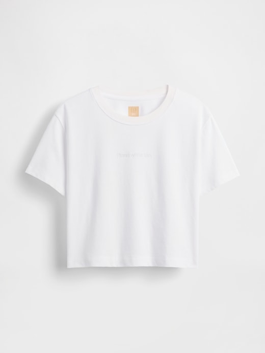 Image number 6 showing, Gap × BÉIS Organic Cotton VintageSoft Crop Graphic T-Shirt