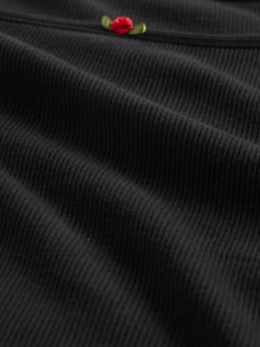 Image number 4 showing, Kids Rib Puff-Sleeve Top