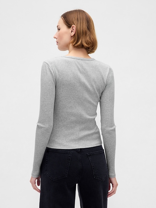 Image number 3 showing, Modern Compact Rib Crop T-Shirt