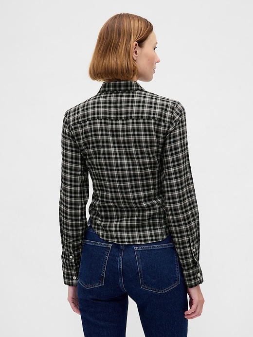 Image number 3 showing, Flannel Fitted Plaid Shirt