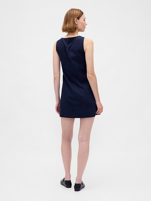 Image number 2 showing, Linen-Blend Mini Shift Dress