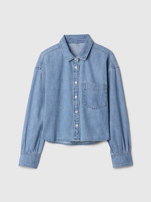 Image number 2 showing, Kids Oversized Denim Shirt