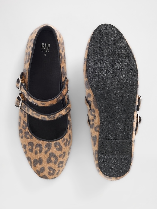 Image number 3 showing, Leopard Double-Strap Ballet Flats