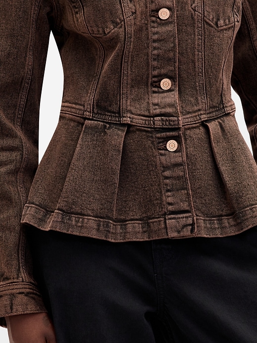 Image number 4 showing, Denim Peplum Jacket