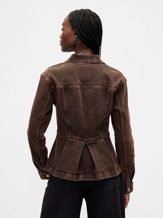 Image number 3 showing, Denim Peplum Jacket