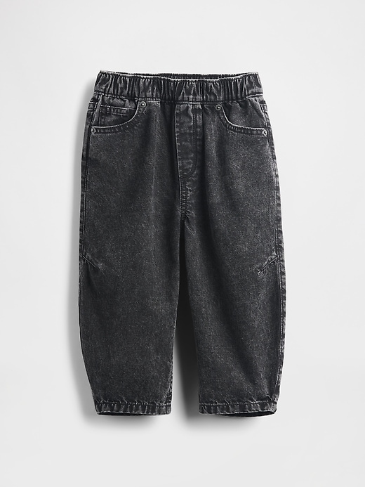 Image number 3 showing, Baby & Toddler Pull-On Barrel Jeans