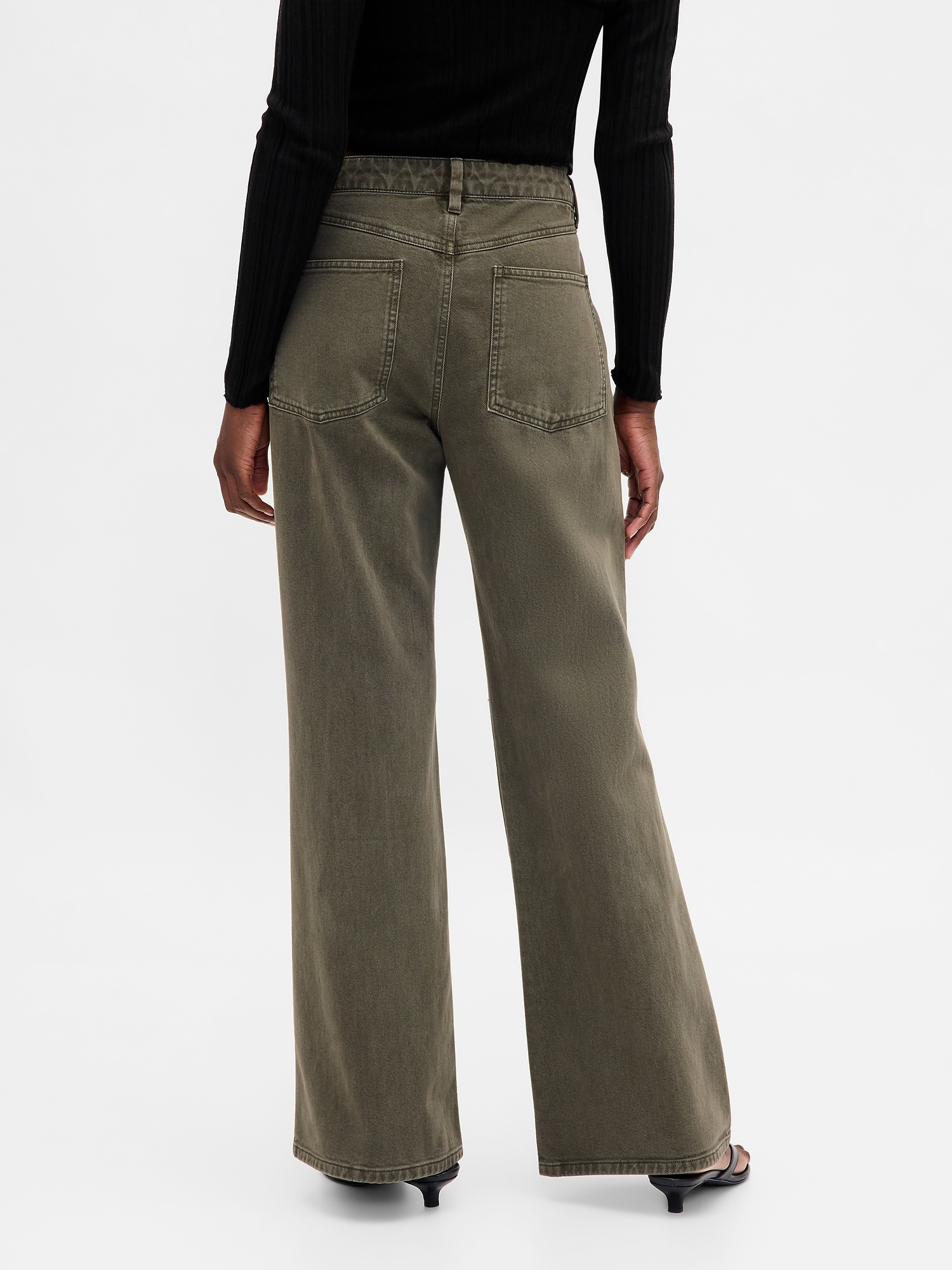 Low Rise Flare Khakis