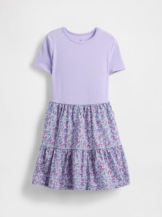 Image number 2 showing, Kids Mixed Media Flounce Dress