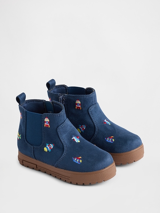 Image number 2 showing, Toddler Vegan Suede High-Top Sneakers