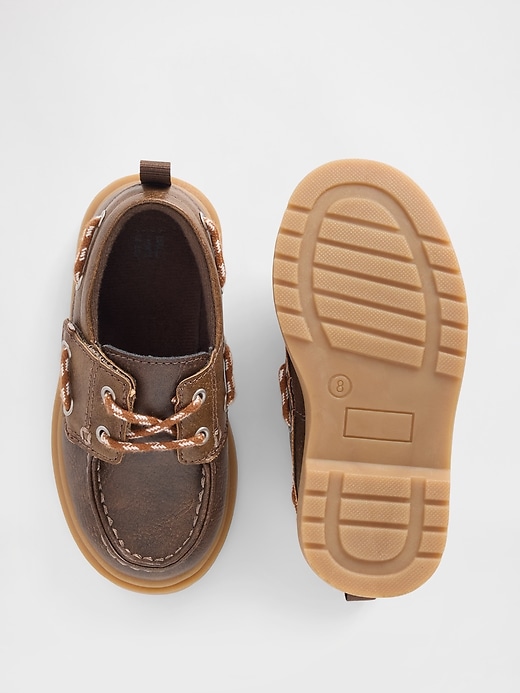 Image number 3 showing, Toddler Vegan Leather Boat Shoes