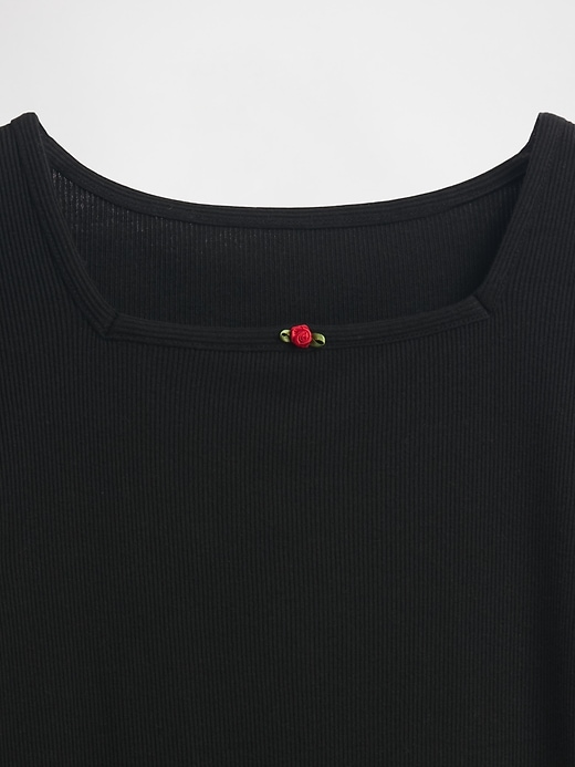 Image number 5 showing, Kids Rib Puff-Sleeve Top