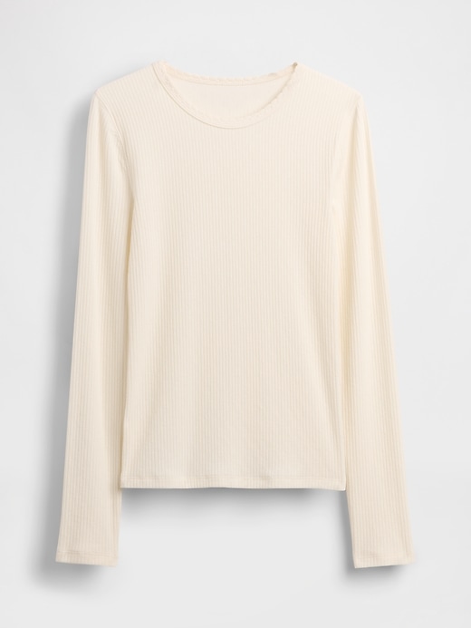 Image number 5 showing, Pointelle Rib T-Shirt