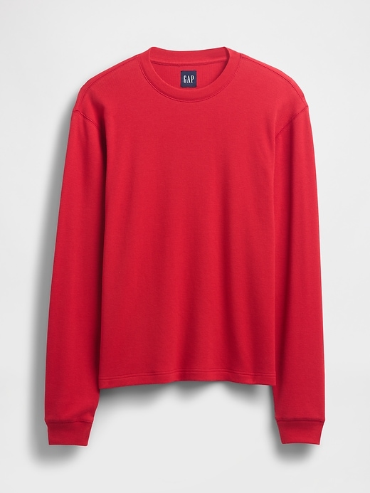 L'image numéro 5 présente T-shir tras du cou en tissu gaufré