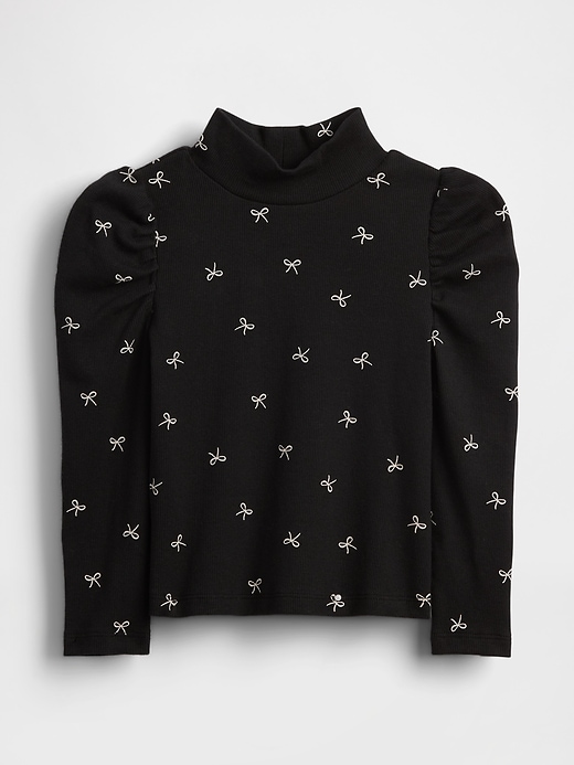 Image number 1 showing, Baby & Toddler Puff-Sleeve Rib Mockneck