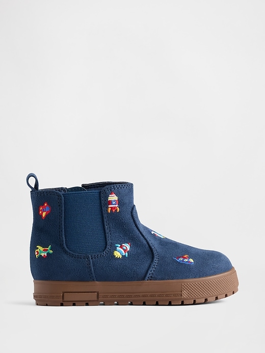 Image number 1 showing, Toddler Vegan Suede High-Top Sneakers