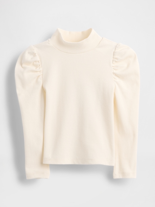 Image number 1 showing, Baby & Toddler Puff-Sleeve Rib Mockneck