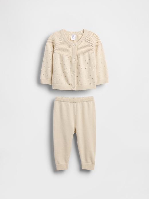 Image number 1 showing, Baby Cardigan Sweater Outfit Set