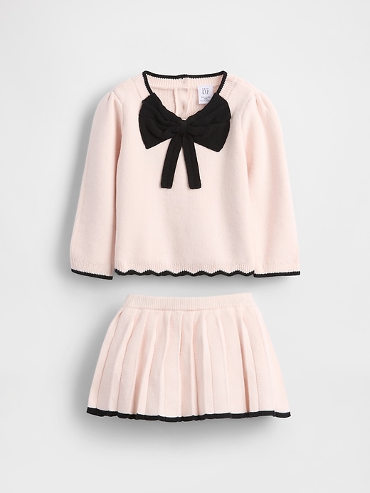 Image number 1 showing, Baby Bow Sweater Skort Set
