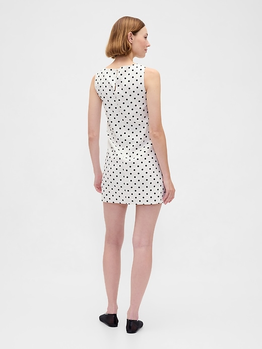 Image number 2 showing, Linen-Blend Mini Shift Dress