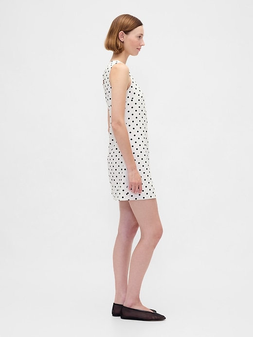 Image number 3 showing, Linen-Blend Mini Shift Dress