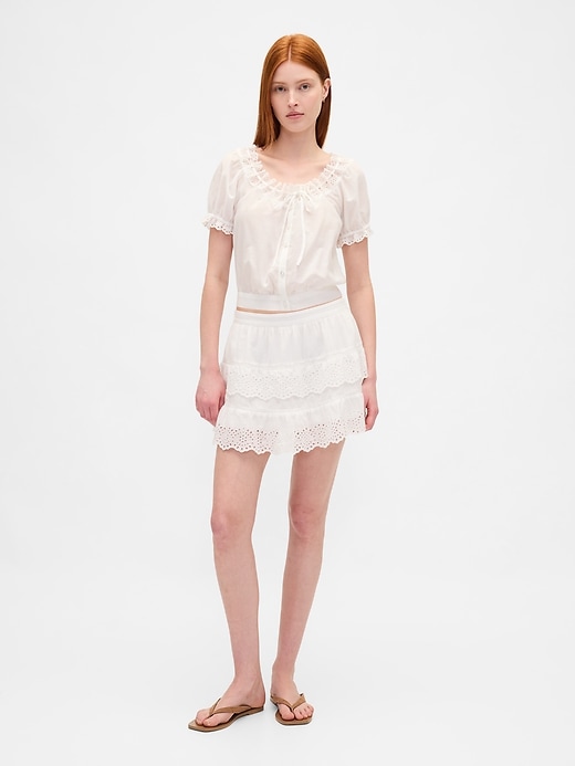 Image number 5 showing, Eyelet Crop Top