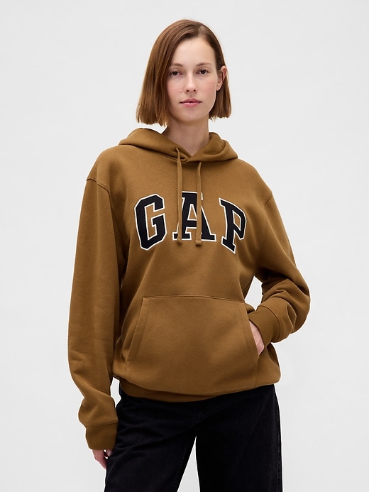 Chandail à capuchon VintageDoux avec logo incurvé pour Adulte