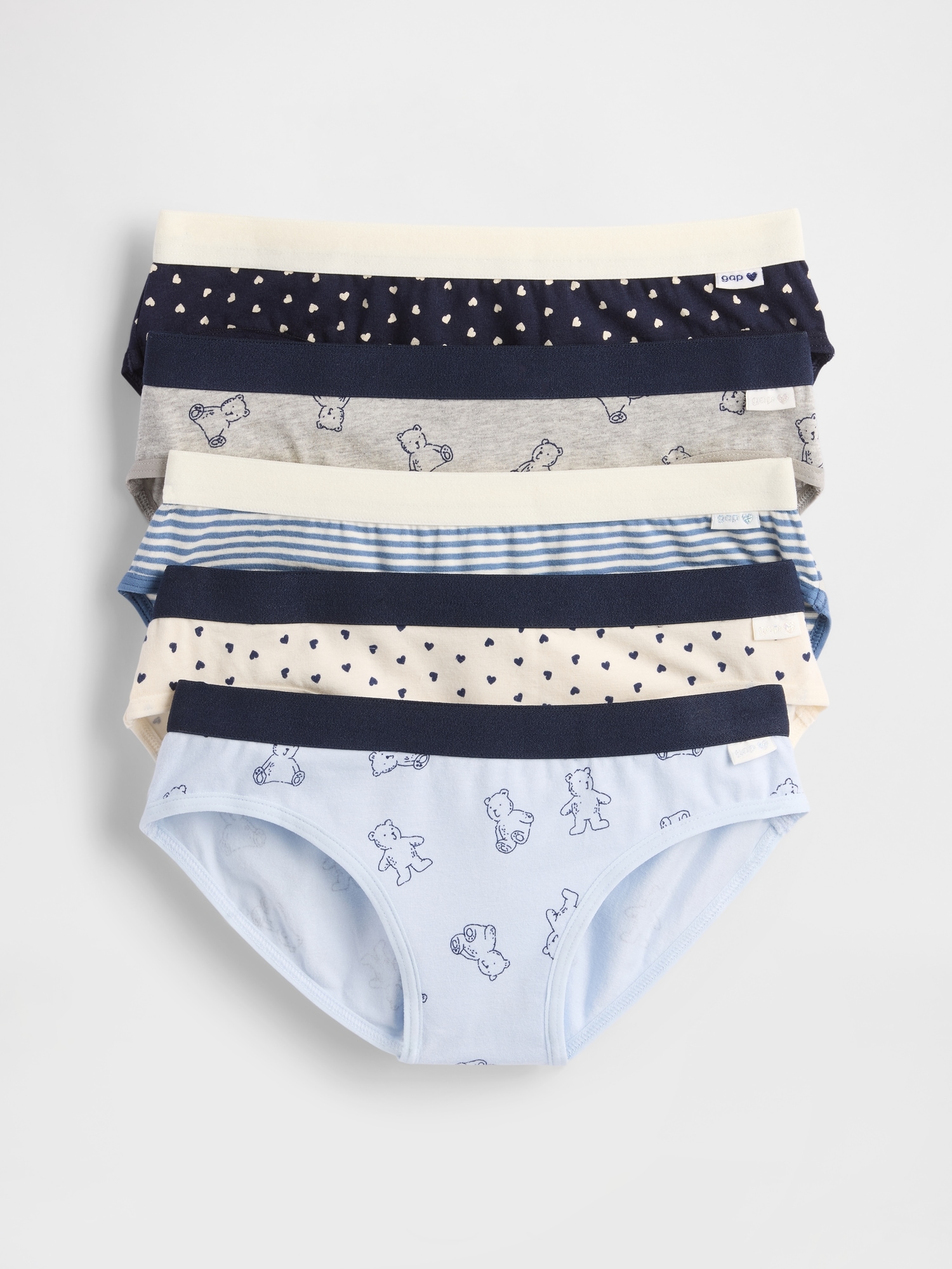 Kids Organic Stretch Cotton Bikini Briefs (5-Pack)