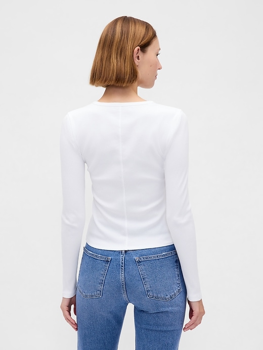 Image number 3 showing, Modern Compact Rib Crop T-Shirt