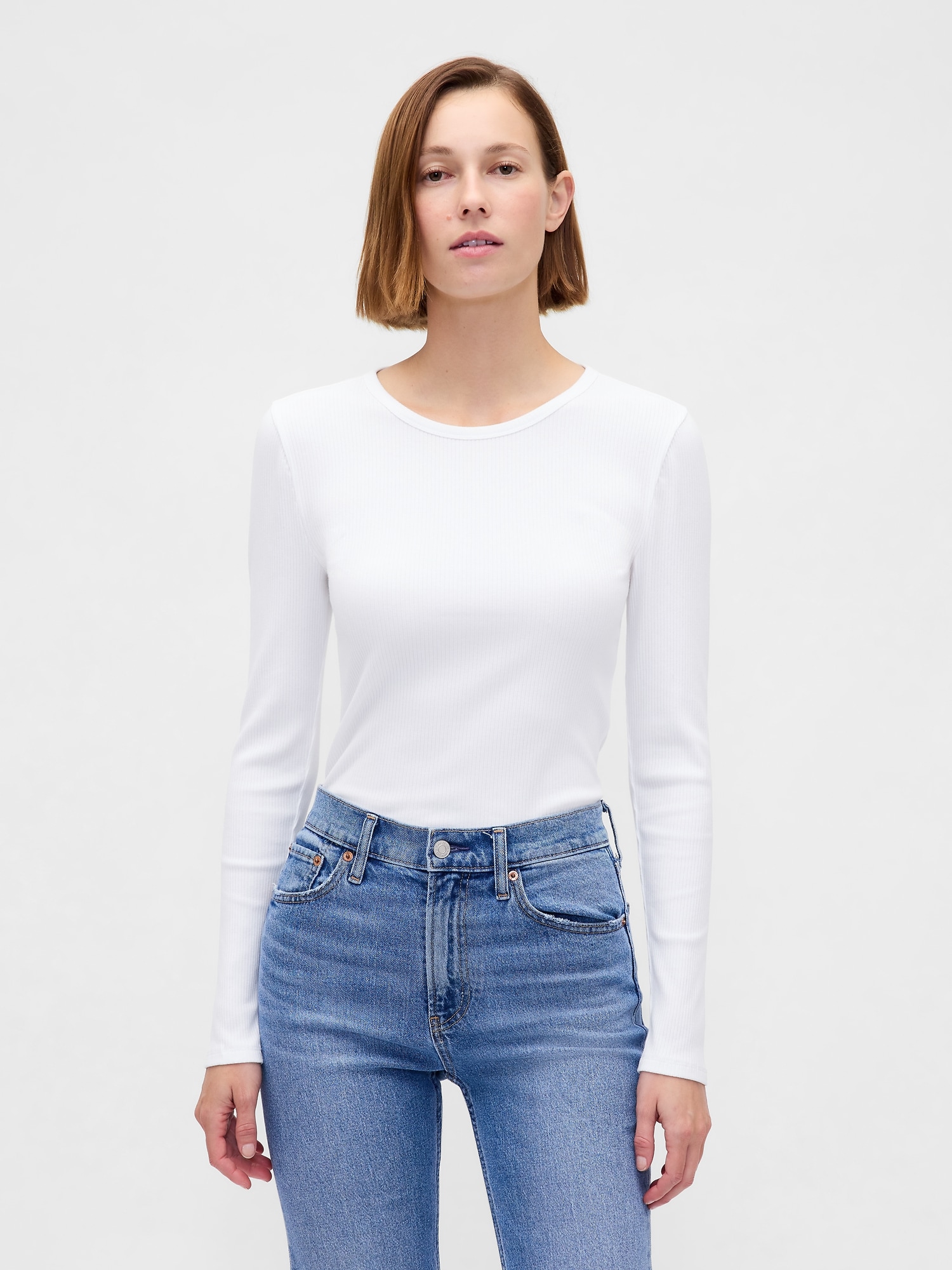 Modern Compact Rib Crop T-Shirt