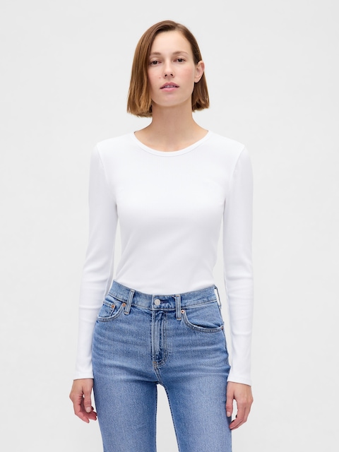 Modern Compact Rib Crop T-Shirt